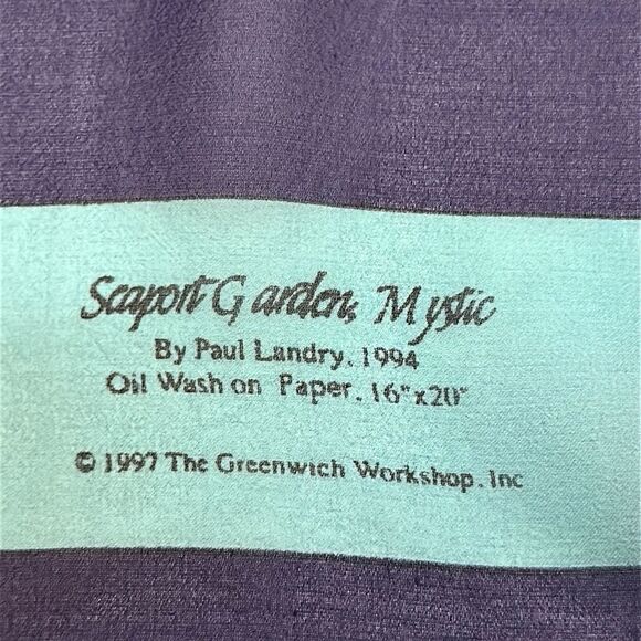 The Greenwich Workshop Silk Scarf Seaport Garden Mystic Painting by Paul Landry - Picture 9 of 11